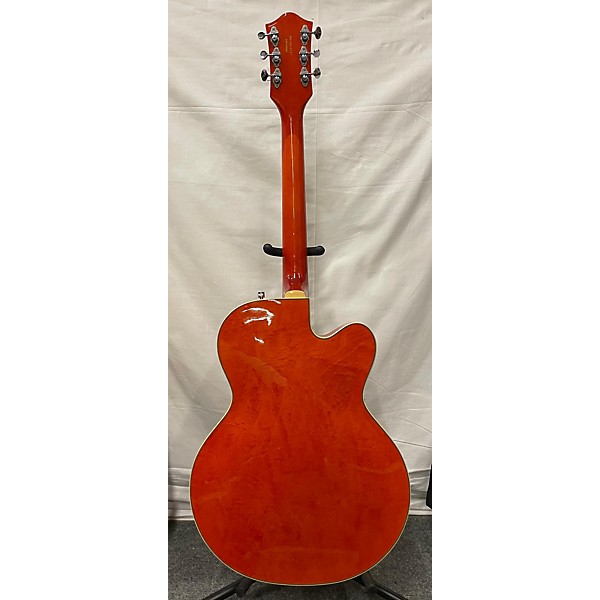 Used Gretsch Guitars Used Gretsch Guitars G5420T Electromatic Left Handed Orange Hollow Body Electric Guitar