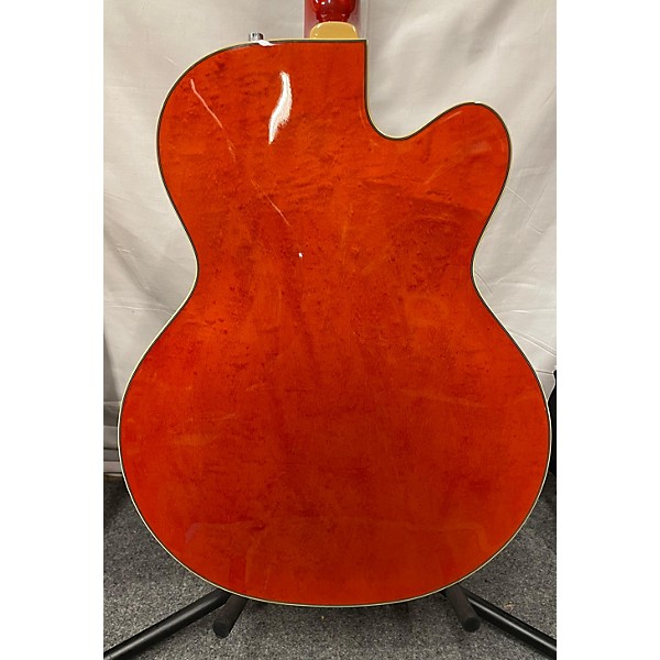 Used Gretsch Guitars Used Gretsch Guitars G5420T Electromatic Left Handed Orange Hollow Body Electric Guitar