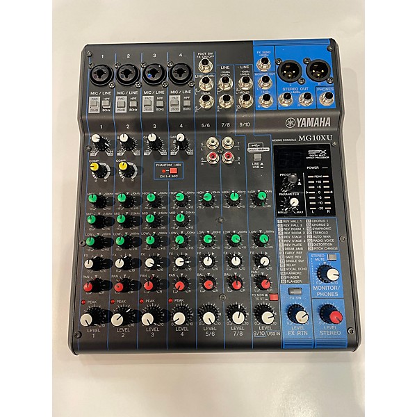 Used Yamaha MG10XU 10 Channel Mixer With Effects Unpowered Mixer