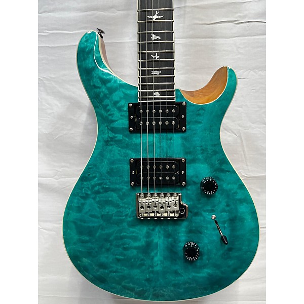 Used PRS Used PRS SE Custom 24 Surf Green Solid Body Electric Guitar