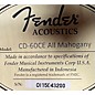 Used Fender CD60CE Acoustic Electric Guitar