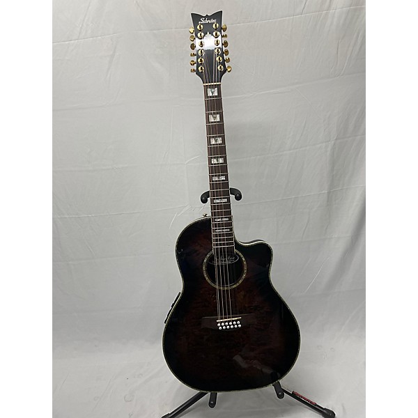 Used Schecter Guitar Research Used Schecter Guitar Research Diamond Series Elite 12 String Brown 12 String Acoustic Electr...