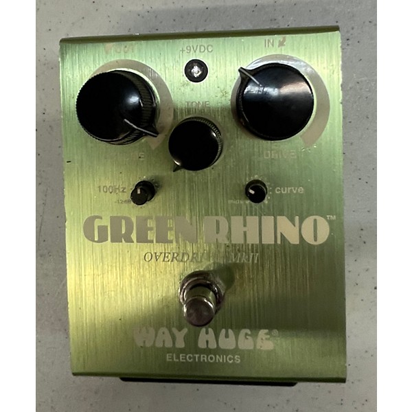 Used Way Huge Electronics WHE202 Green Rhino Overdrive Effect Pedal