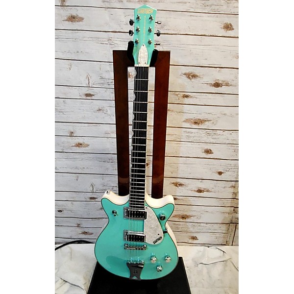 Used Gretsch Guitars Used Gretsch Guitars G5237 ELECTROMATIC DOUBLE JET FT Surf Green Solid Body Electric Guitar