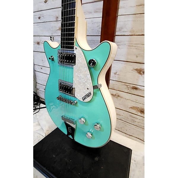 Used Gretsch Guitars Used Gretsch Guitars G5237 ELECTROMATIC DOUBLE JET FT Surf Green Solid Body Electric Guitar