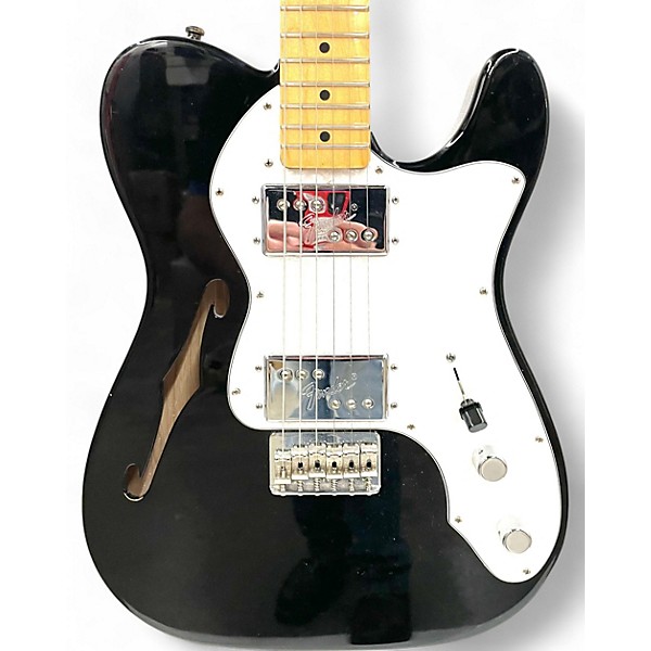 Used Fender Used Fender 1972 American Vintage Telecaster Thinline Black Solid Body Electric Guitar