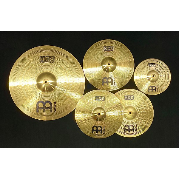 Used MEINL 13in HCS COMPLETE SET 13" HH 20"RIDE 14"CRASH 10"SPLASH Cymbal