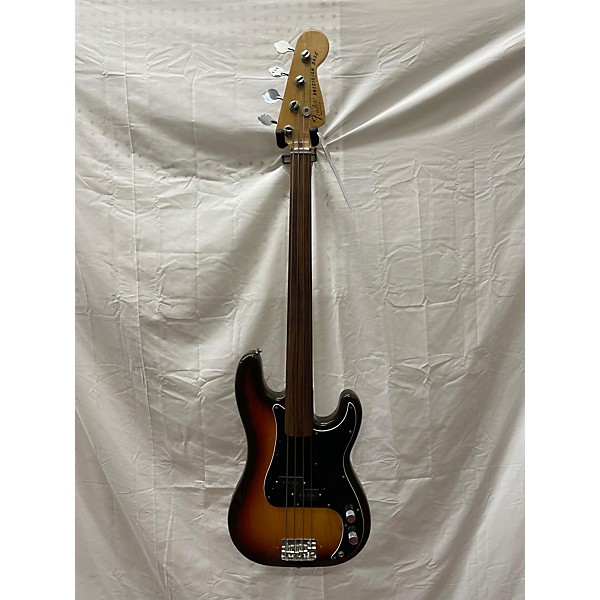 Vintage Fender 1980s Standard Precision Bass Fretless Electric Bass Guitar