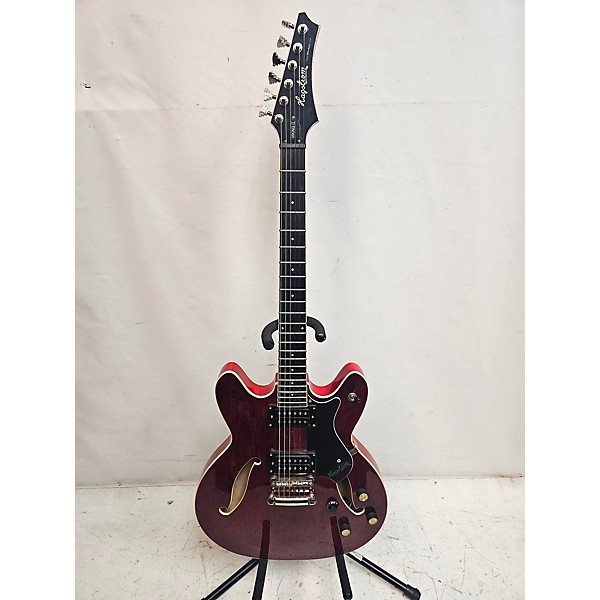 Used Used Hagstrom Viking II Trans Crimson Red Hollow Body Electric Guitar