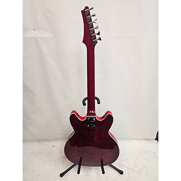 Used Used Hagstrom Viking II Trans Crimson Red Hollow Body Electric Guitar