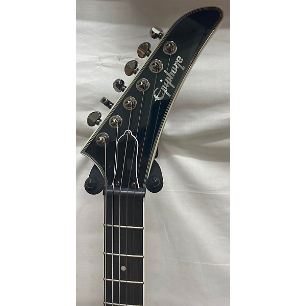 Used Epiphone Used Epiphone Dave Mustaine Flying V Custom Black Metallic Solid Body Electric Guitar