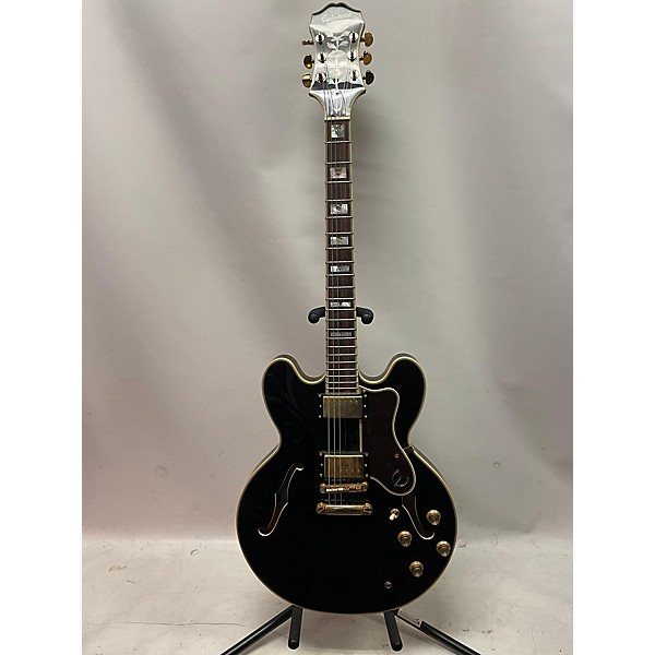 Used Epiphone Sheraton II Pro Black Hollow Body Electric Guitar