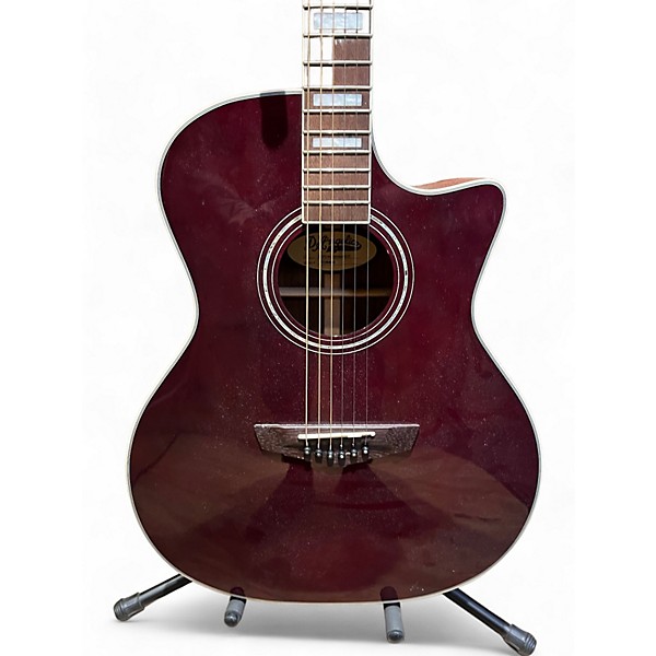 Used D'Angelico Premier Series Gramercy Cutaway Wine Red Acoustic Electric Guitar