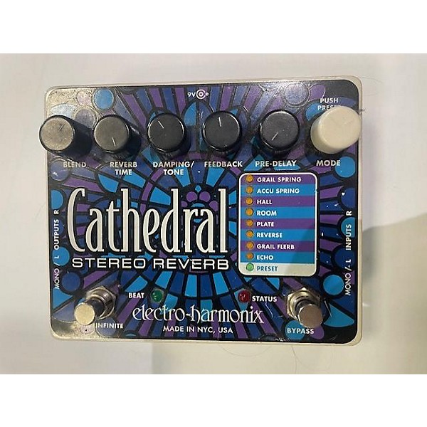 Used Electro-Harmonix Cathedral Stereo Reverb Effect Pedal