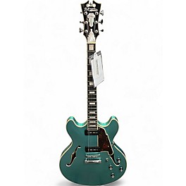 Used D'angelico Premier Series DC TEAL Hollow Body Electric Guitar