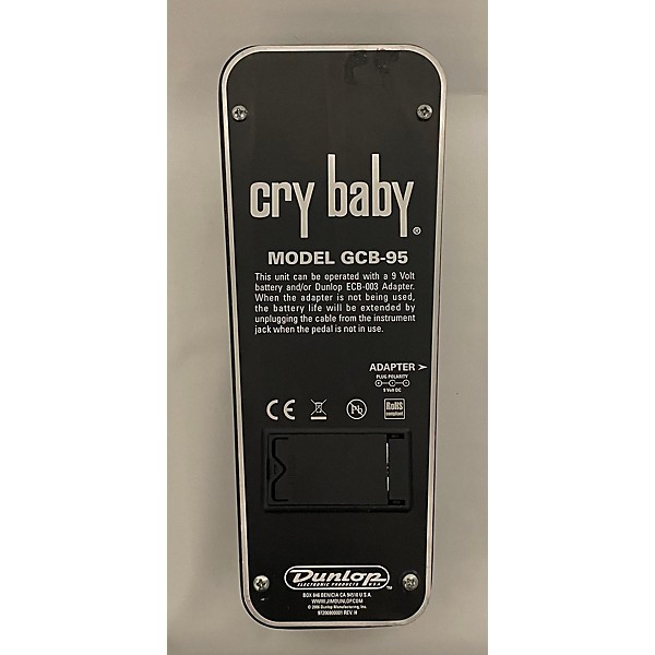 Used Dunlop GCB95 Original Crybaby Wah Effect Pedal