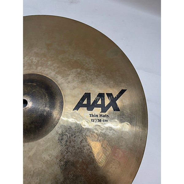 Used SABIAN 15in AAX Thin HIHATS Cymbal