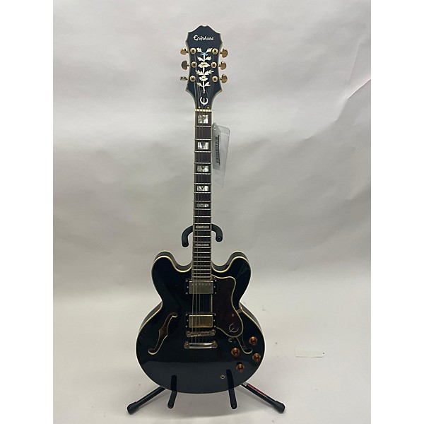 Used Epiphone Used Epiphone Sheraton II Black Hollow Body Electric Guitar