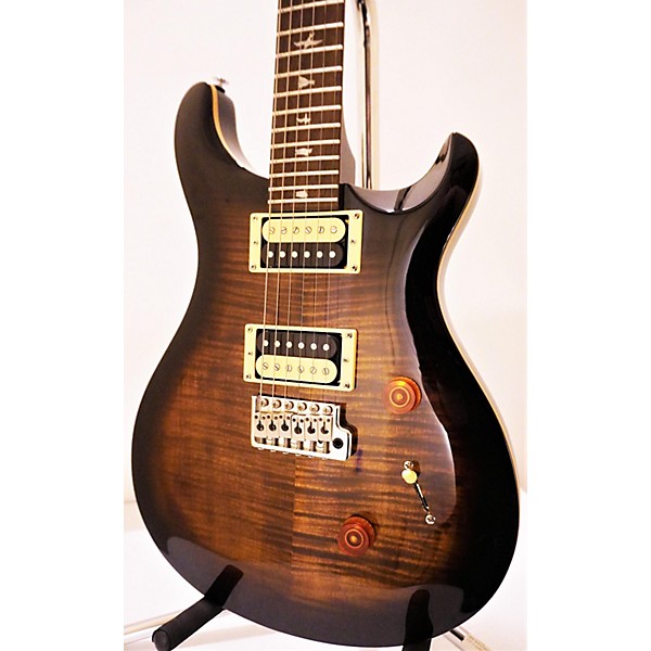 Used PRS Used PRS SE Custom 24 Black Gold Sunburst Solid Body Electric Guitar