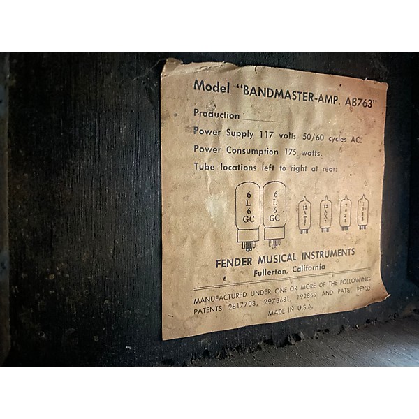 Vintage Fender 1967 Bandmaster Head Tube Guitar Amp Head