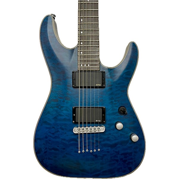 Used Schecter Guitar Research Used Schecter Guitar Research C1 Platinum Trans Blue Solid Body Electric Guitar