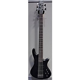 Used Schecter Guitar Research Used Schecter Guitar Research Stiletto Studio 5 String SATIN SEE THRU BLACK Electric Bass Gu...