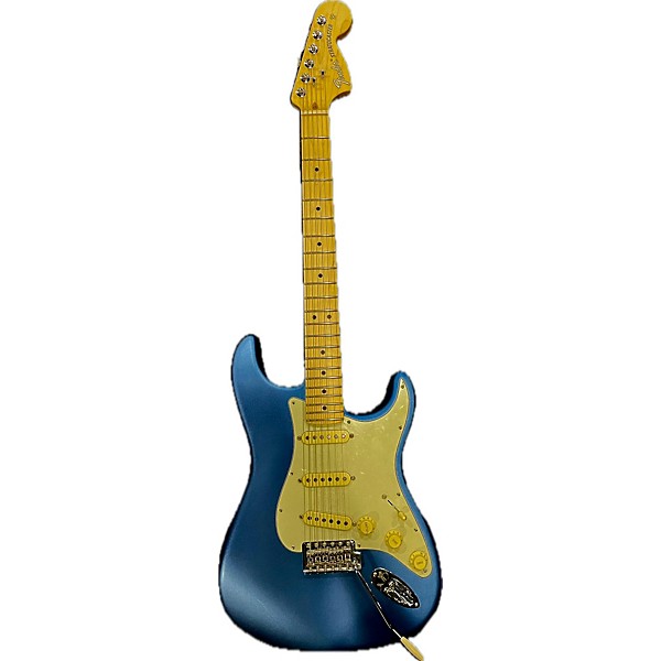 Used Fender Used Fender American Performer Stratocaster SSS Satin Blue Solid Body Electric Guitar