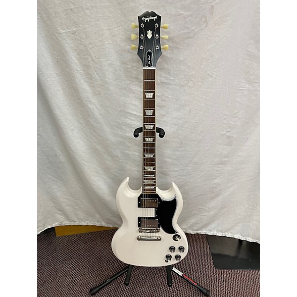 Used Epiphone Used Epiphone Les Antique White Solid Body Electric Guitar