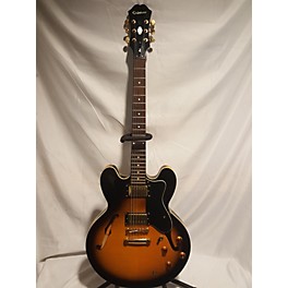 Used Epiphone Used Epiphone Dot Deluxe Flametop 2 Tone Sunburst Hollow Body Electric Guitar