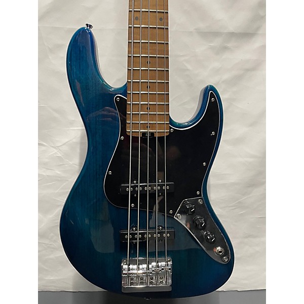 Used Used Bacchus Woodline Series Blue Electric Bass Guitar