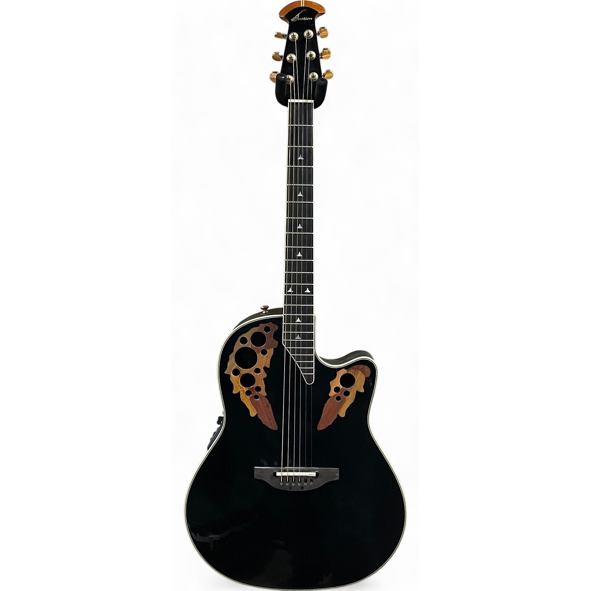 Used Ovation ELITE 2078AX Black Acoustic Electric Guitar