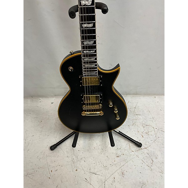 Used ESP Used ESP LTD EC1000 Deluxe Black And Gold Solid Body Electric Guitar