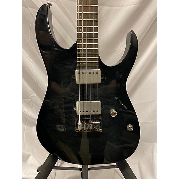 Used Ibanez Used Ibanez RG6005FEQM Black Solid Body Electric Guitar