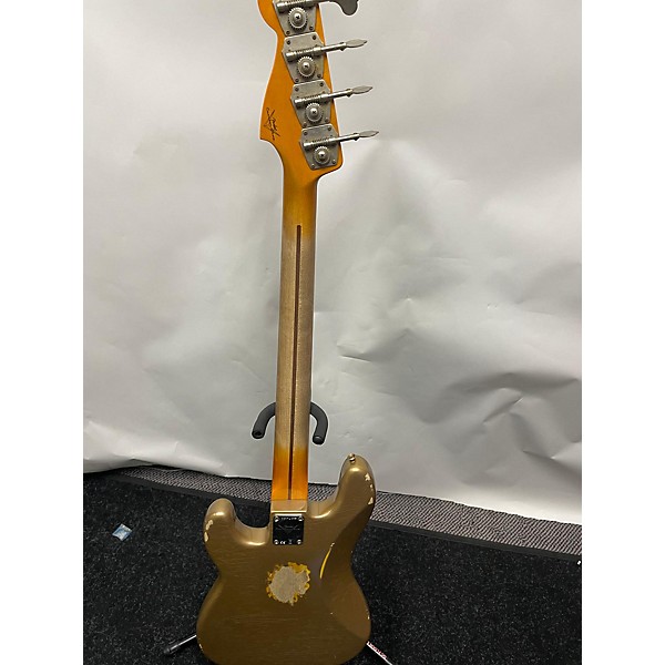 Used Fender Used 2023 Fender 58 PBass Relic Shoreline GoldTop Color 3 Tone Sunburst Bottom Color Electric Bass Guitar