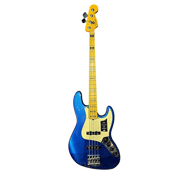 Used Fender Used Fender American Ultra Jazz Bass Metallic Blue Electric Bass Guitar