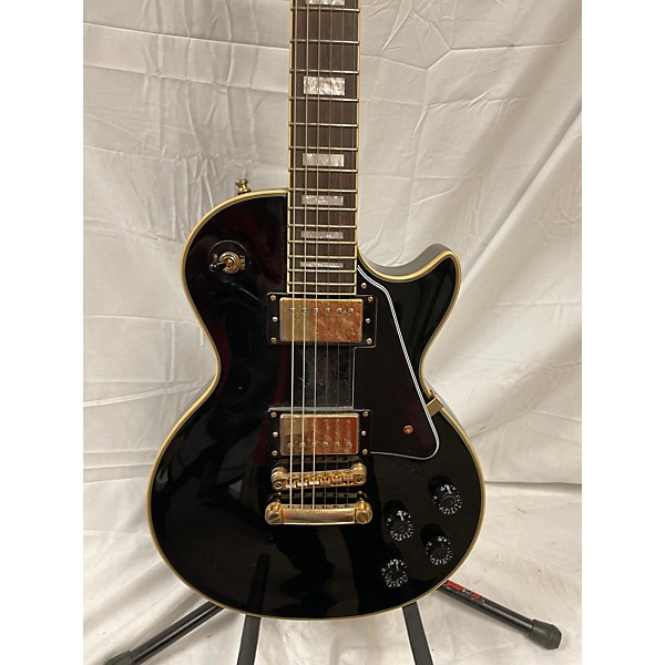 Used Epiphone Used Epiphone Les Paul Custom Black Solid Body Electric Guitar