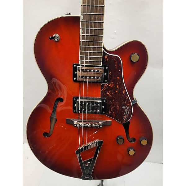 Used Gretsch Guitars Used Gretsch Guitars G2420T Streamliner Red Burst Hollow Body Electric Guitar