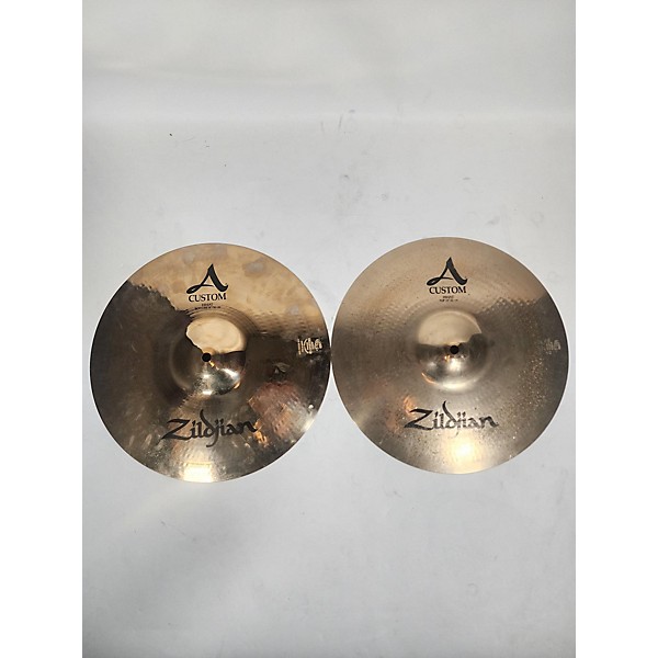 Used Zildjian Used Zildjian 14in A Custom Hi Hat Pair Cymbal