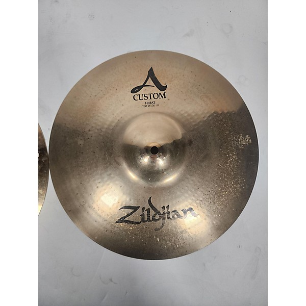 Used Zildjian Used Zildjian 14in A Custom Hi Hat Pair Cymbal