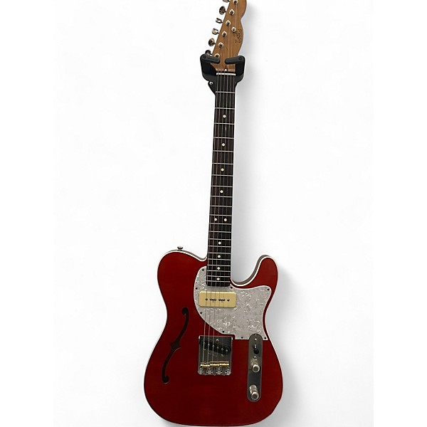 Used LsL Instruments Thinbone S/P90 Candy Apple Red Hollow Body Electric Guitar