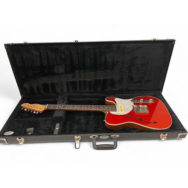 Used LsL Instruments Thinbone S/P90 Candy Apple Red Hollow Body Electric Guitar