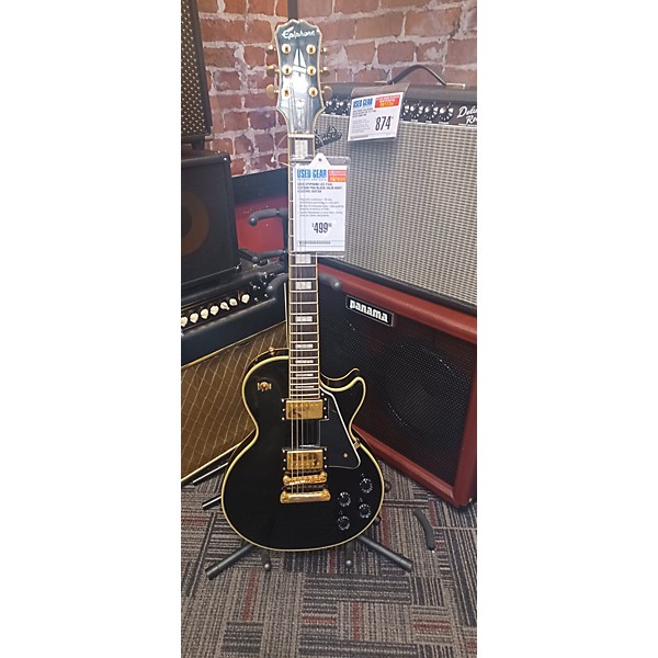 Used Epiphone Used Epiphone Les Paul Custom Pro Black Solid Body Electric Guitar