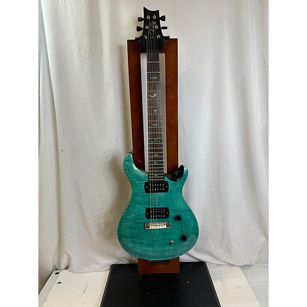 Used PRS Used PRS SE PUALS Turquoise Solid Body Electric Guitar