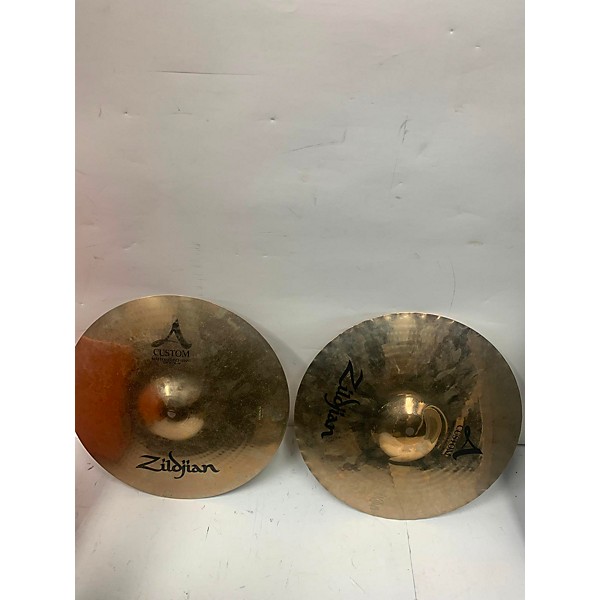 Used Zildjian 14in A Custom Hi Hat Pair Cymbal 33 Guitar Center