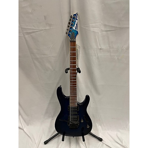 Used Ibanez Used Ibanez S670QM Blue Solid Body Electric Guitar