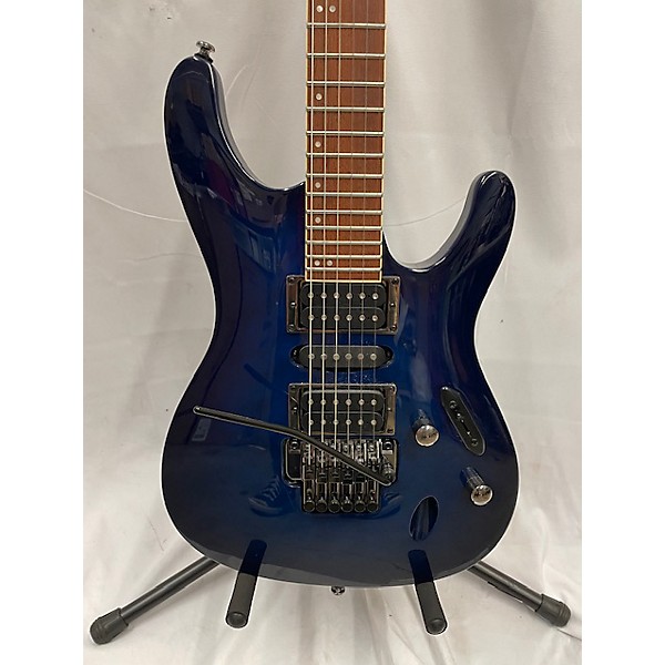 Used Ibanez Used Ibanez S670QM Blue Solid Body Electric Guitar