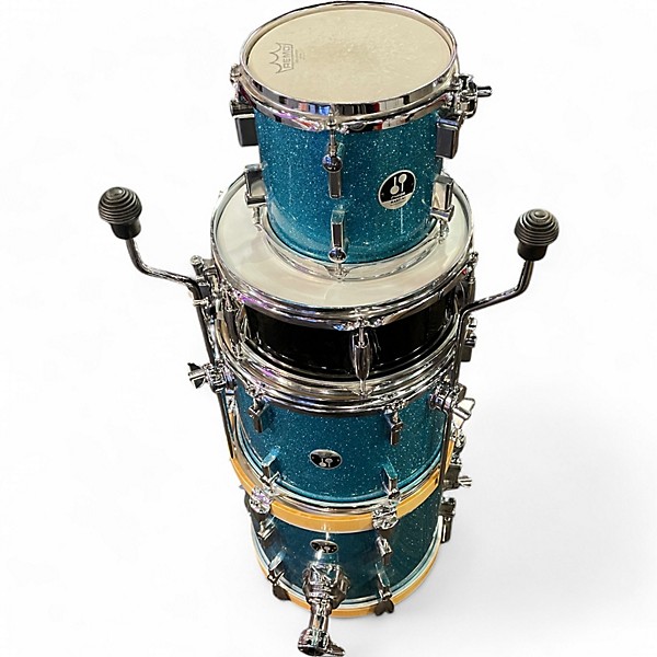 Used Sonor 4 Piece aq2 martini kit teal sparkle Drum Kit