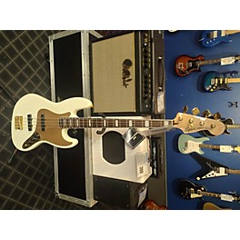 Used Squier Used Squier 40th Anniversary Jazz Bass Gold Edition Olympic White Electric Bass Guitar