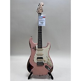 Used In Store Used Used Luxxtone Choppa S Shell Pink Relic Solid Body Electric Guitar