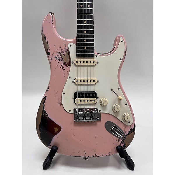 Used Used Luxxtone Choppa S Shell Pink Relic Solid Body Electric Guitar